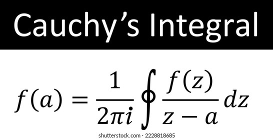 Cauchys Integral Equation Formel. Mathematische Gleichungsformel in Vektorgrafik