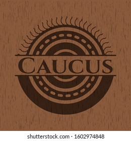 Caucus wooden signboards. Vector Illustration.