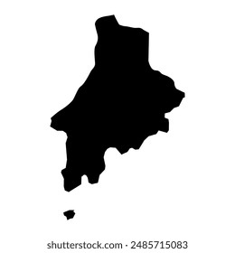 Caue District map, administrative division of Sao Tome and Principe. Vector illustration.