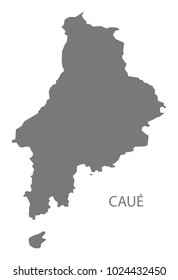 Caue map of Sao Tome and Principe grey illustration