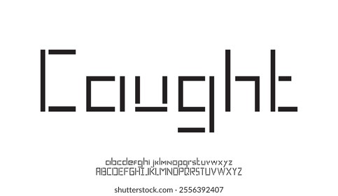 Caught, Future modern alphabet font. Typography urban style fonts for sport, technology, digital, movie logo design

