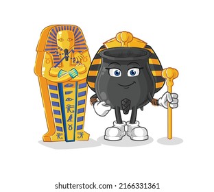 the cauldron ancient egypt cartoon. cartoon mascot vector