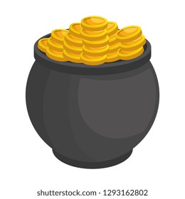 cauldron with coins st patricks day