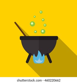 Cauldron flat icon illustration isolated vector sign symbol