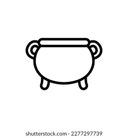 Cauldron Flat Icon Logo Illustration. Medieval Icon-set. Suitable For Web Design, Logo, App.