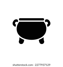 Cauldron Flat Icon Logo Illustration. Medieval Icon-set. Suitable For Web Design, Logo, App.