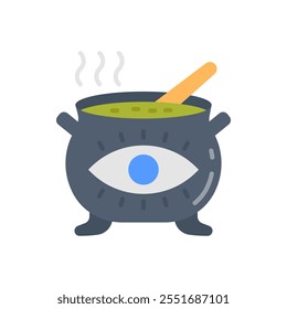 Cauldron Flat Icons, Vector illustration