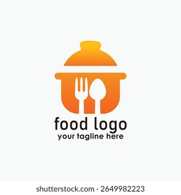 cauldron and food logos, home made food logos concept 