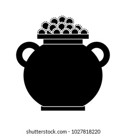 cauldron full coins money treasure fortune