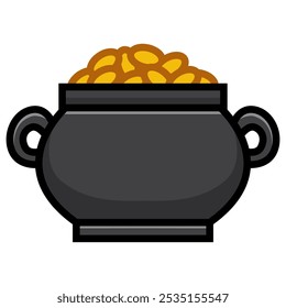 Cauldron with full golden coins