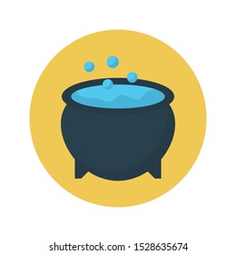 cauldron glyph flat vector icon