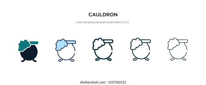 cauldron icon in different style vector illustration. two colored and black cauldron vector icons designed in filled, outline, line and stroke style can be used for web, mobile, ui