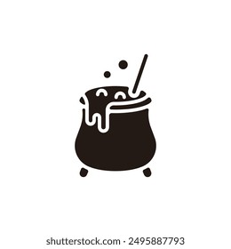 Cauldron icon. Flat silhouette version.