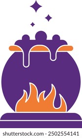 Cauldron Icon for Halloween and Magic-themed Designs