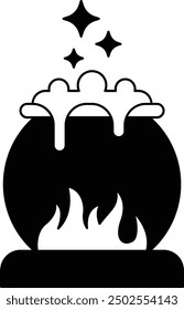 Cauldron Icon for Halloween and Magic-themed Designs