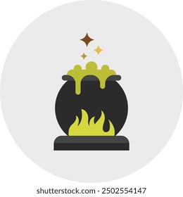 Cauldron Icon for Halloween and Magic-themed Designs