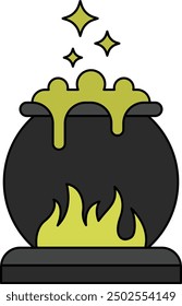 Cauldron Icon for Halloween and Magic-themed Designs