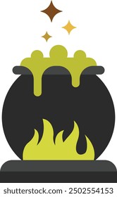 Cauldron Icon for Halloween and Magic-themed Designs