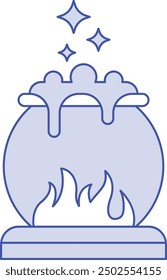Cauldron Icon for Halloween and Magic-themed Designs