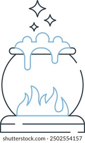 Cauldron Icon for Halloween and Magic-themed Designs