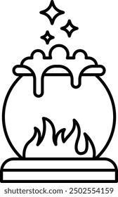 Cauldron Icon for Halloween and Magic-themed Designs