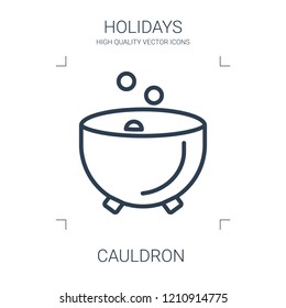 cauldron icon. high quality line cauldron icon on white background. from holidays collection flat trendy vector cauldron symbol. use for web and mobile