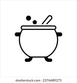 Cauldron icon isolate white background vector stock illustration