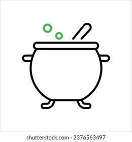 Cauldron icon isolate white background vector stock illustration