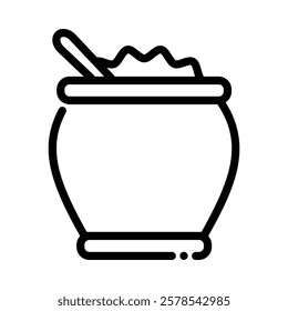 Cauldron Icon in Line Style