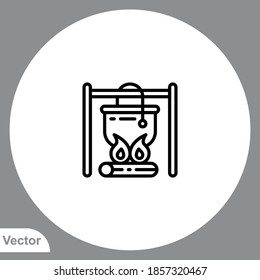 Cauldron icon sign vector,Symbol, logo illustration for web and mobile