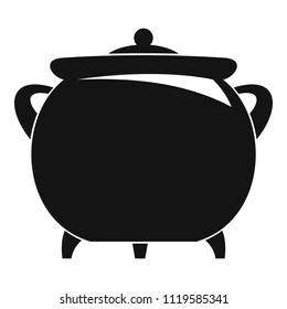 Cauldron icon. Simple illustration of cauldron vector icon for web design isolated on white background