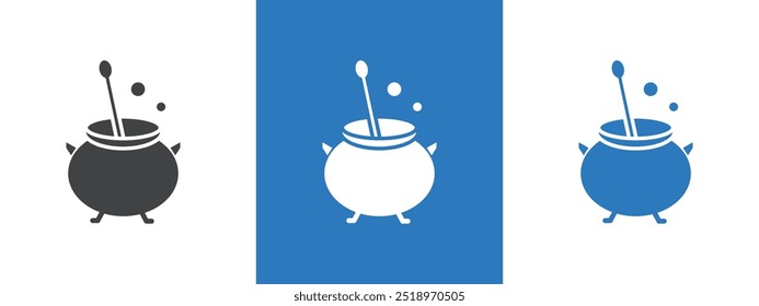cauldron icon thin line illustration