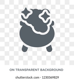 Cauldron icon. Trendy flat vector Cauldron icon on transparent background from Fairy Tale collection. 