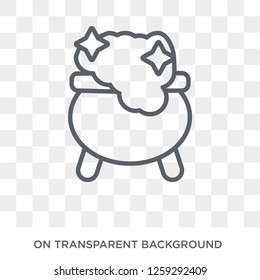 Cauldron icon. Trendy flat vector Cauldron icon on transparent background from Fairy Tale collection. High quality filled Cauldron symbol use for web and mobile