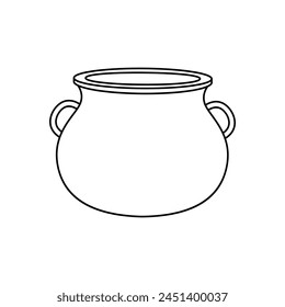 Cauldron icon vector. Boiler illustration sign. Pot symbol. Caldron logo.