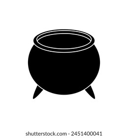 Cauldron icon vector. Boiler illustration sign. Pot symbol. Caldron logo.