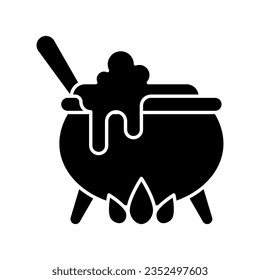 Cauldron icon vector on trendy style for design and print