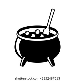 Cauldron icon vector on trendy style for design and print