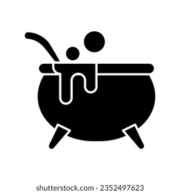 Cauldron icon vector on trendy style for design and print