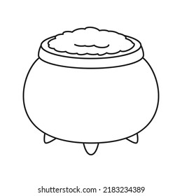 Cauldron isolated on white background. Vector illustration