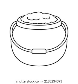 Cauldron isolated on white background. Vector illustration