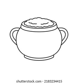 Cauldron isolated on white background. Vector illustration
