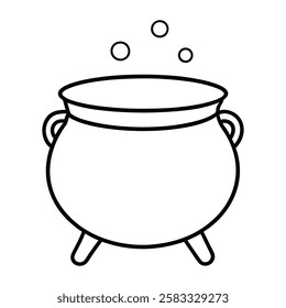 cauldron of a line art vector