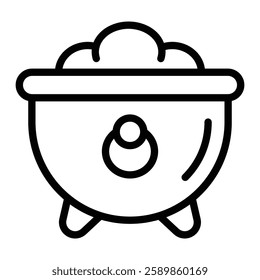 Cauldron Line Icon Design For Personal And Commercial Use