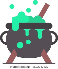 Cauldron Line vector Icon Design