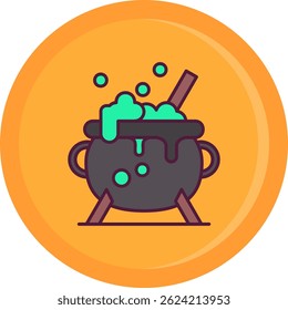 Cauldron Line vector Icon Design