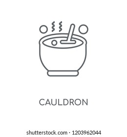 Cauldron linear icon. Cauldron concept stroke symbol design. Thin graphic elements vector illustration, outline pattern on a white background, eps 10.