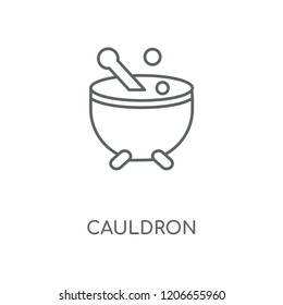 Cauldron linear icon. Cauldron concept stroke symbol design. Thin graphic elements vector illustration, outline pattern on a white background, eps 10.