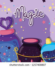 cauldron with magic dust potions effect