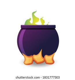 a cauldron with a magic potion